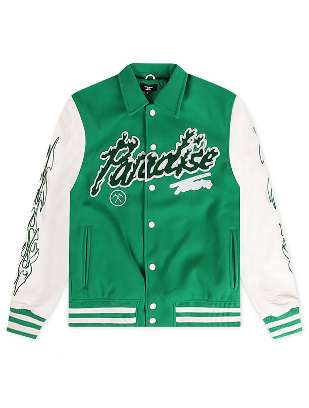 Jordan Craig Paradise Varsity Jacket - Green