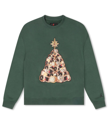 Air Jordan Mens Holiday Fleece Crewneck - Midnight Green