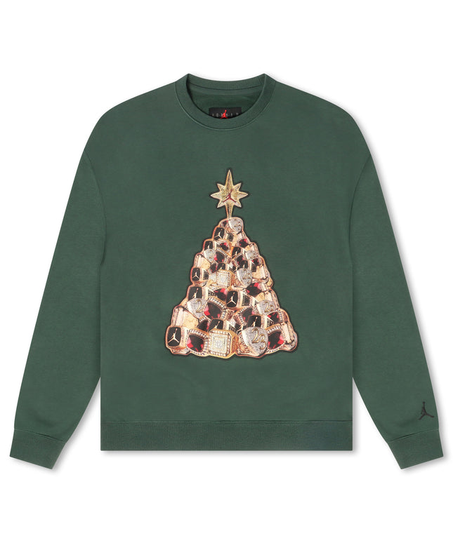 Air Jordan Mens Holiday Fleece Crewneck - Midnight Green