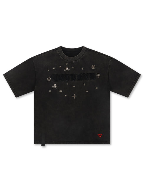 Smugglers Moon Chain Detail Knit Top - Black Acid