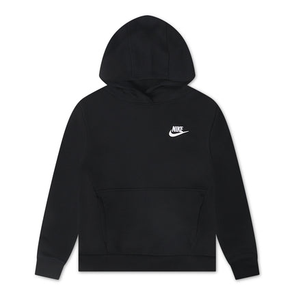Nike Big Kids Sportswear Club Hoodie - Fleece Black/White