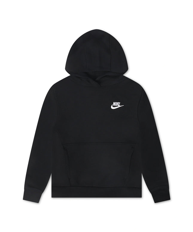 Nike Big Kids Sportswear Club Hoodie - Fleece Black/White