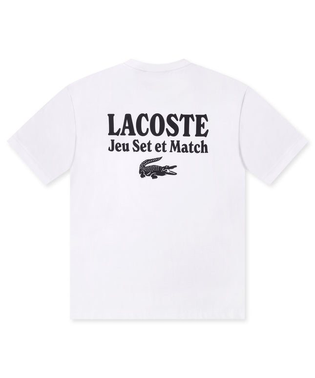 Lacoste Loose Fit Heavy Jersey Tee - White