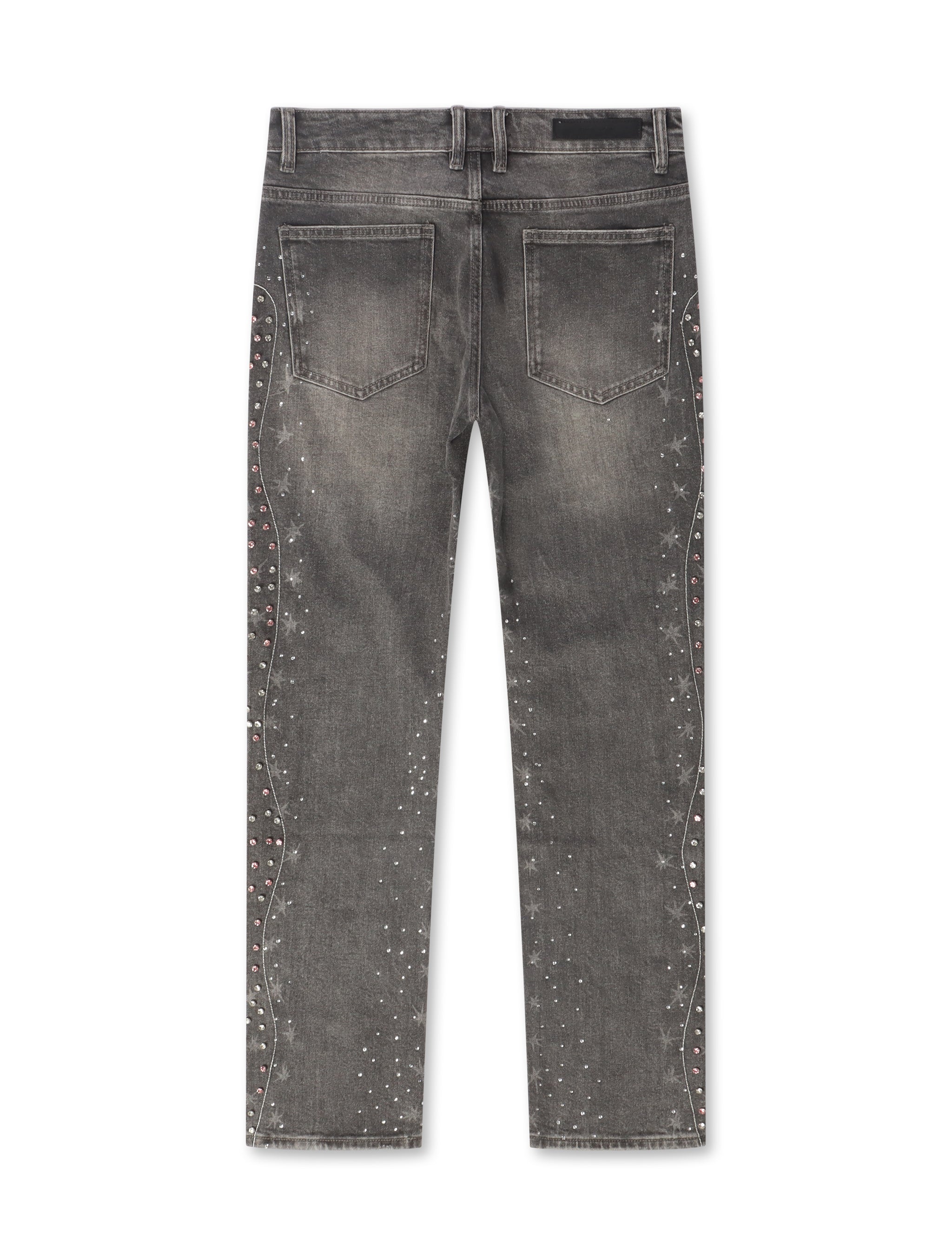 【DISCERNMENT】Tour Rock Non-Fade Denim Pants Mens Slim Fit Biker Denim Pants Vintage Ripped Jeans Hip Hop