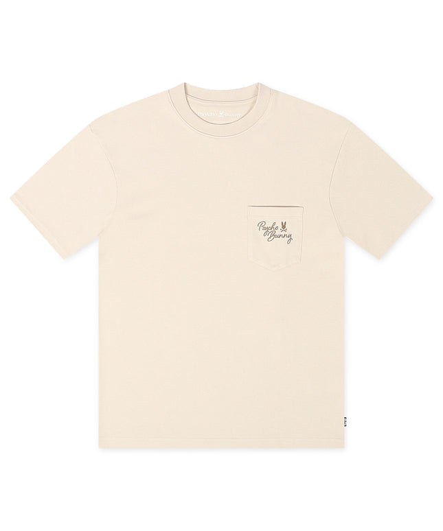 Psycho Bunny Desert Relaxed Pocket Tee - Natural Linen