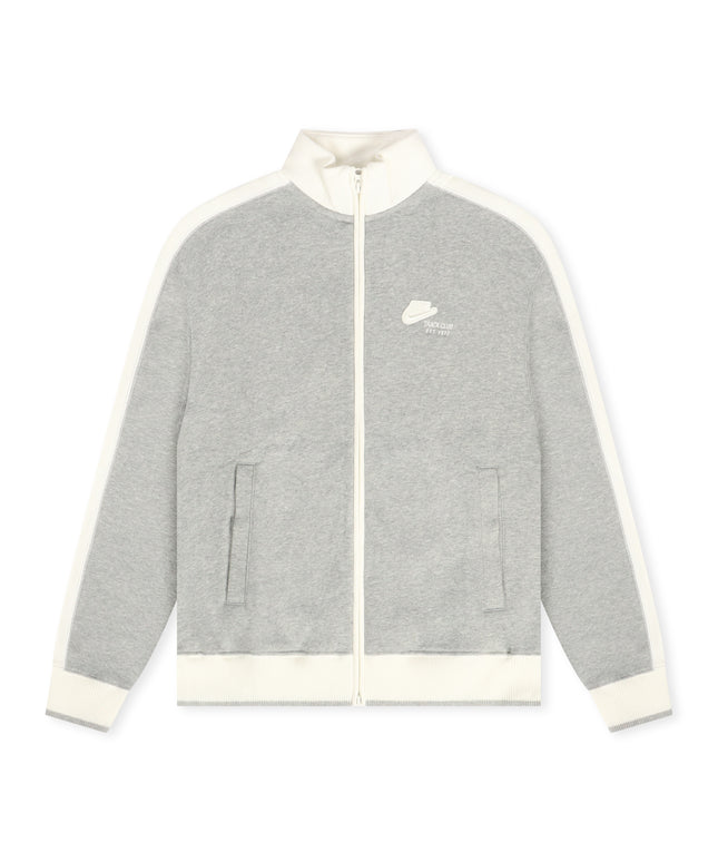 Nike Womens Studio Fleece Run Club Track Jacket - Heather Grey