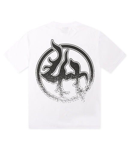 Lost Hills Inferno Skull Tee - White