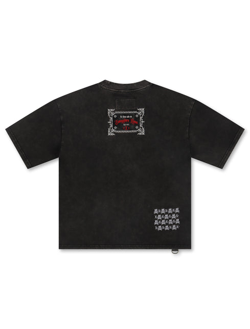 Smugglers Moon Chain Detail Knit Top - Black Acid