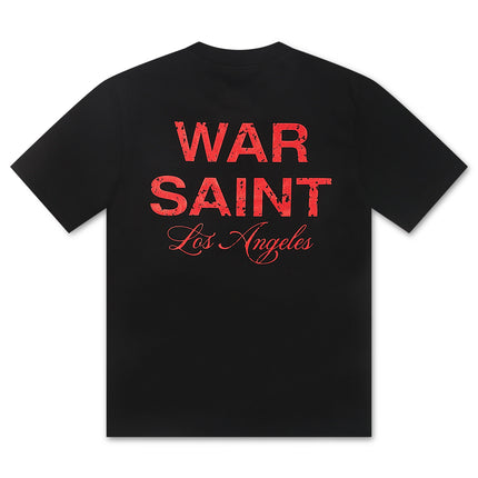 Warsaint LA Script Tee - Black/Red