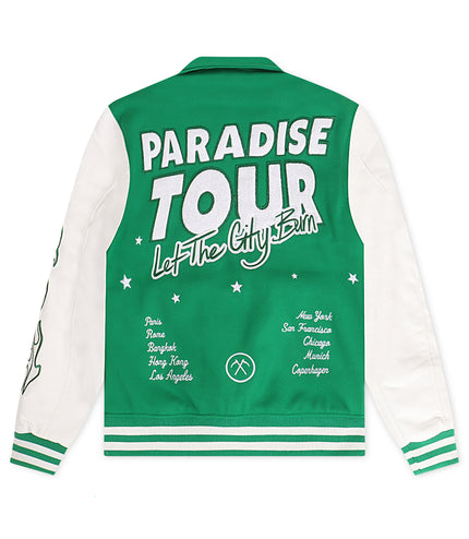 Jordan Craig Paradise Varsity Jacket - Green