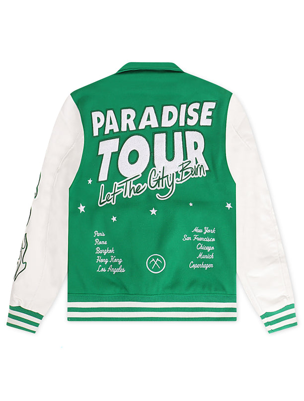 Jordan Craig Paradise Varsity Jacket - Green