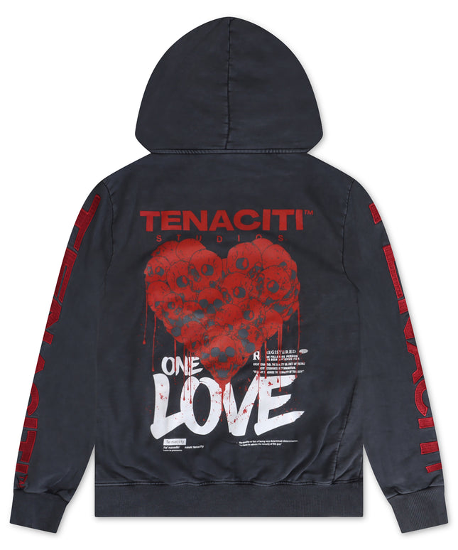 Sudadera con capucha Tenaciti One Love - Gris vintage