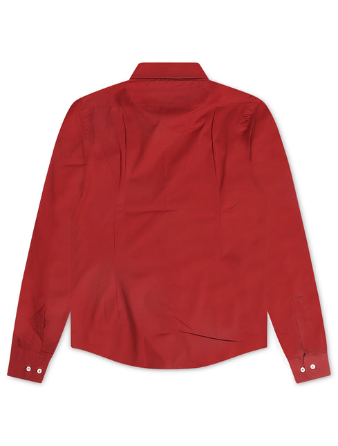 Hugo Boss Hank Button-Up Long Sleeve - Red