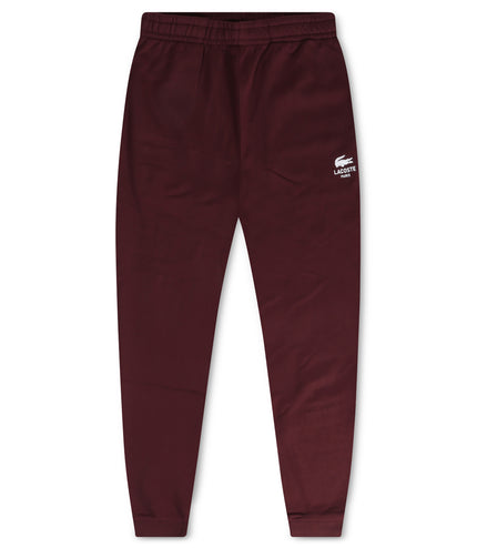 Lacoste Logo Print Joggers - Burgundy