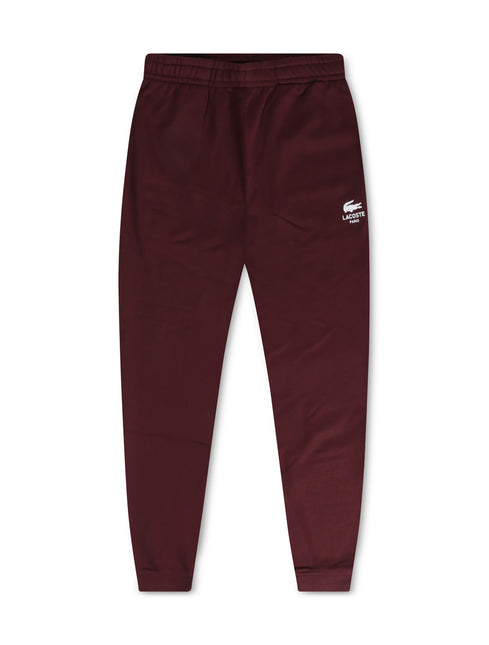 Lacoste Logo Print Joggers - Burgundy