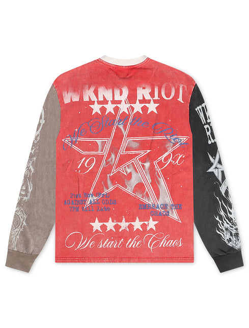 WKND Riot Face Long Sleeve - Red