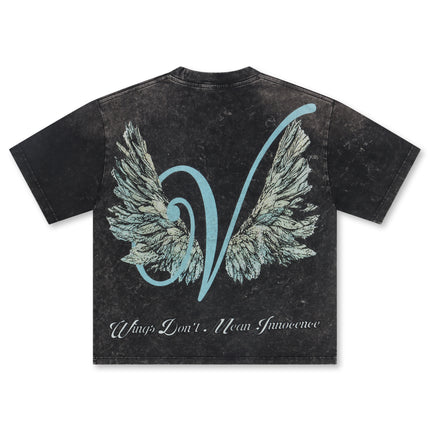 Vtilted Poetry Tee - Grey Wash