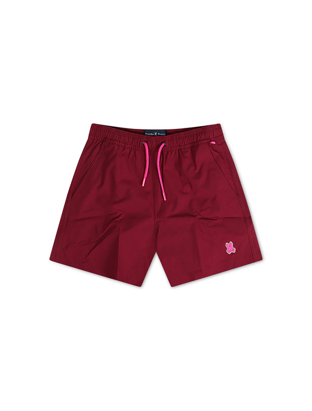 Psycho Bunny Kids Palmview Hydrochromic Swim Trunk - Crimson