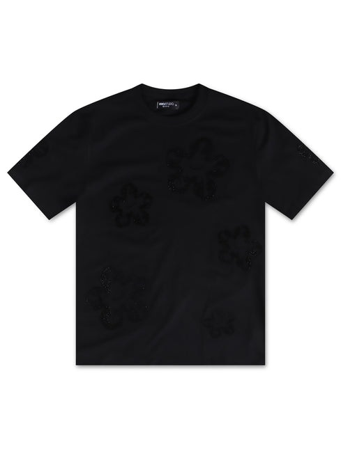 Roku Studio Rhinestone Tear Tee - Black