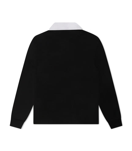 Psycho Bunny Kids Enzo Long Sleeve Rugby Tee - Black/Green