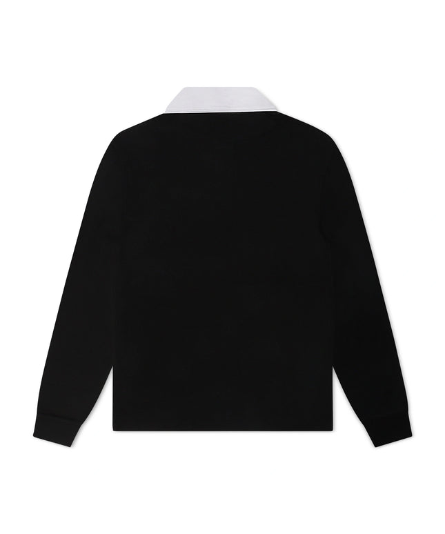 Psycho Bunny Kids Enzo Long Sleeve Rugby Tee - Black/Green