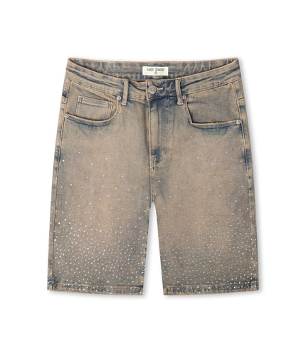 Almost Someday Solomon Rhinestone Jorts - Blue