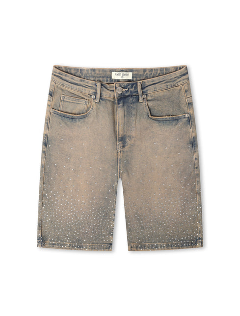Almost Someday Solomon Rhinestone Jorts - Blue