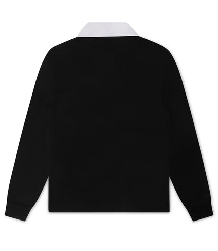 Psycho Bunny Mens Enzo Long Sleeve Rugby Tee - Black/Green