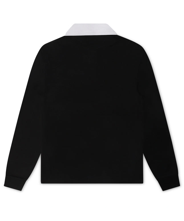 Psycho Bunny Mens Enzo Long Sleeve Rugby Tee - Black/Green