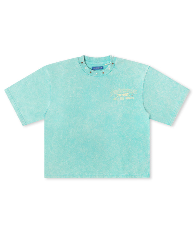 Rebel Denim Fearlesness Cropped Tee - Sage