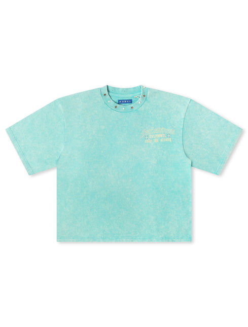Rebel Denim Fearlesness Cropped Tee - Sage - Denim Exchange
