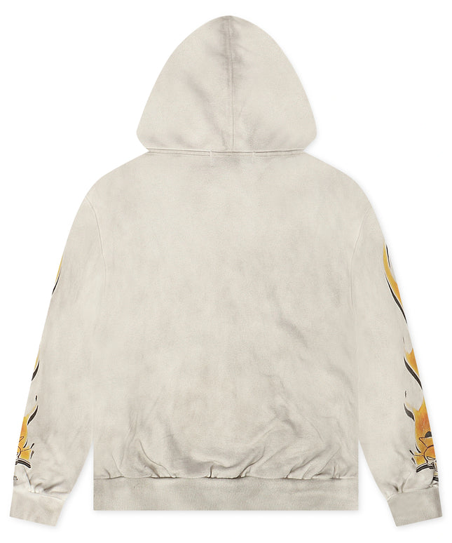 Majestik Mens Skull Tapestry Hoodie - Off White