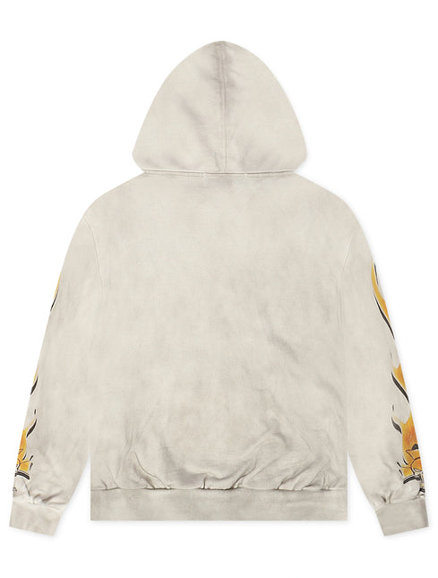 Majestik Mens Skull Tapestry Hoodie - Off White