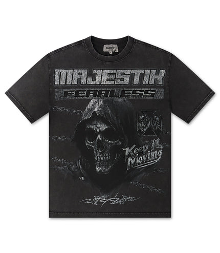Majestik Keep it Movin Garment Dyed Tee - Black