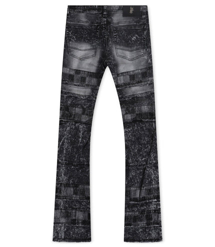 MAKOBI BIANCHI STACKED JEANS - BLACK WASH MAKOBI