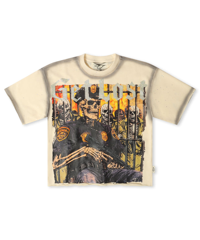 Bkys Get Lost Cropped Tee - Off White