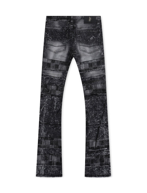 MAKOBI BIANCHI STACKED JEANS - BLACK WASH MAKOBI