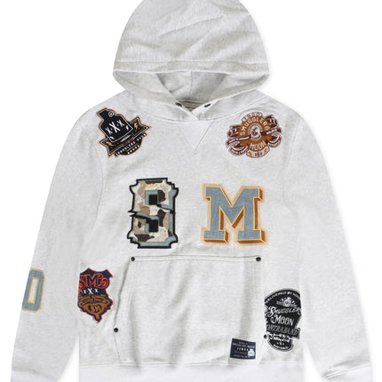 Smugglers Moon Woven Hoodie - Heather Grey