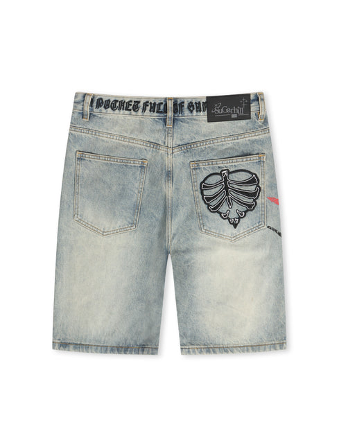 Sugarhill Sunshine Jorts - Blue Wash