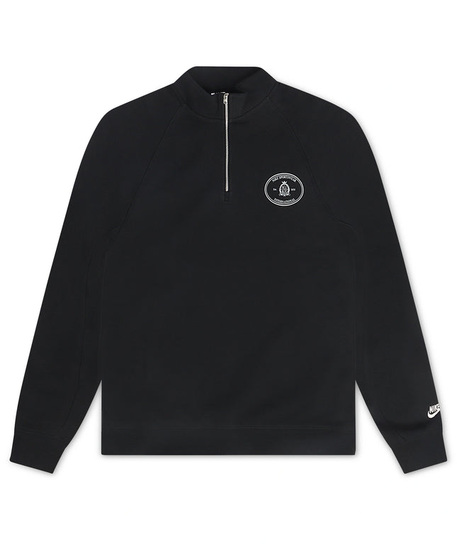 Nike Mens Club 1/2 Zip Fleece Top - Black