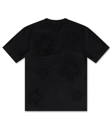 Roku Studio Rhinestone Tear Tee - Black