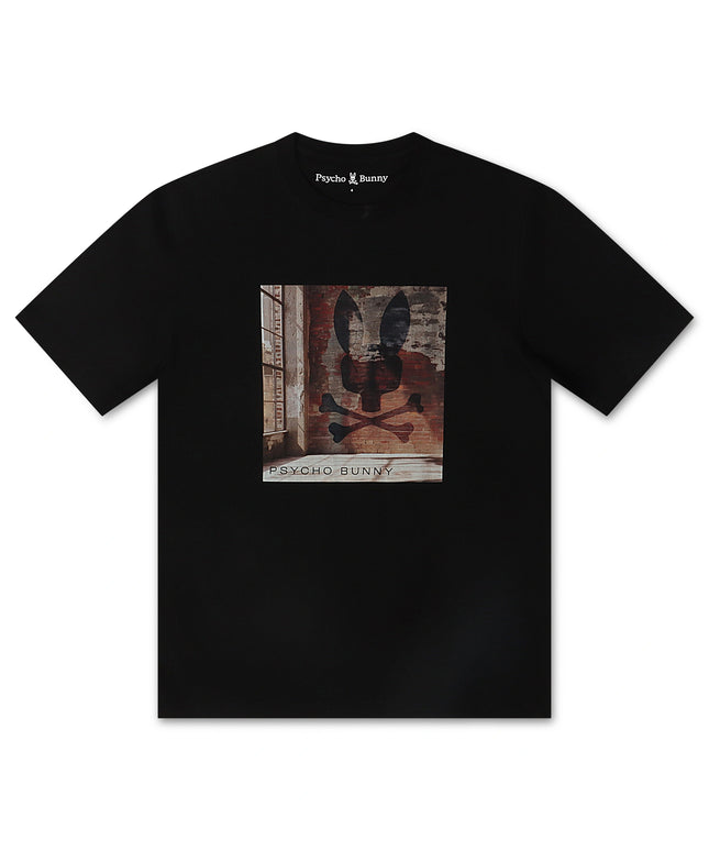 Psycho Bunny Mens Cary Graphic Tee - Black