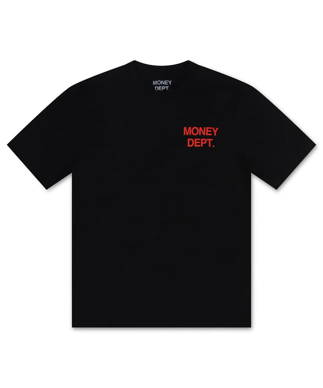 MONEY DEPT. LOS ANGELES HEAVYWEIGHT TEE - BLACK/RED MONEY DEPT