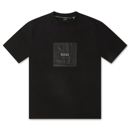 Boss Green Logo Rib Tee - Black