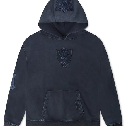 Pro Standard Raiders Washed Enzyme Drop Shoulder Hoodie - Navy