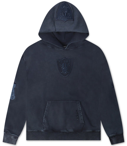 Pro Standard Raiders Washed Enzyme Drop Shoulder Hoodie - Navy