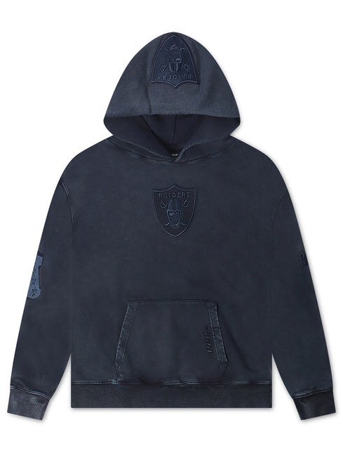 Pro Standard Raiders Washed Enzyme Drop Shoulder Hoodie - Navy