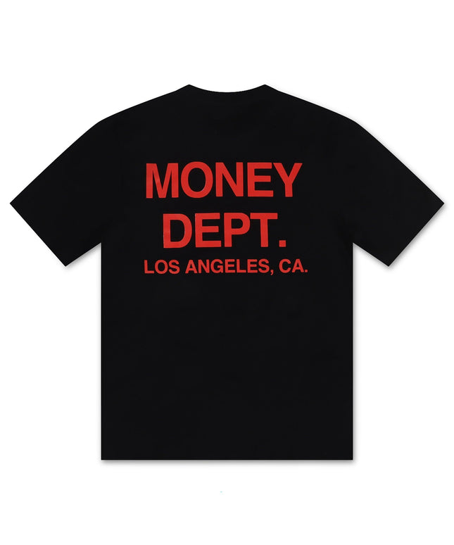 MONEY DEPT. LOS ANGELES HEAVYWEIGHT TEE - BLACK/RED MONEY DEPT