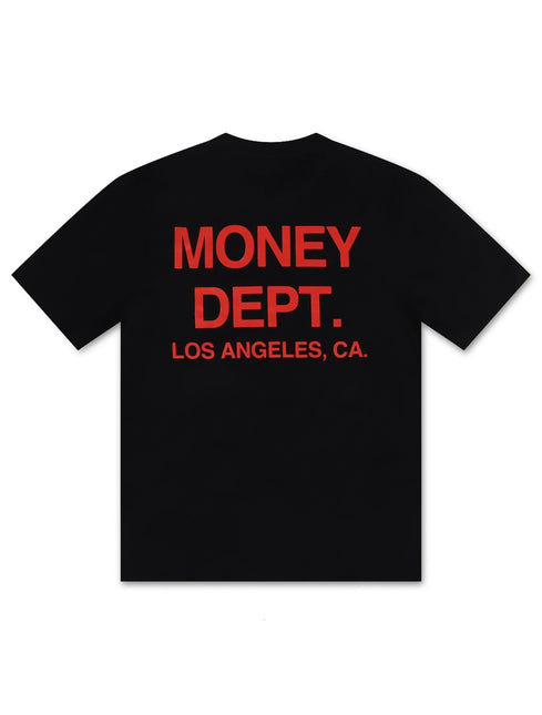 MONEY DEPT. LOS ANGELES HEAVYWEIGHT TEE - BLACK/RED MONEY DEPT