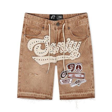 Politics Sanity Jorts - Khaki